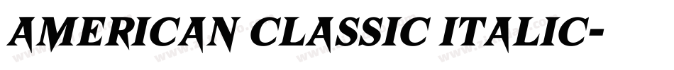 American Classic Italic字体转换
